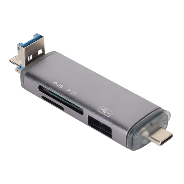 Kortleser OTG USB C USB MICRO USB 5 Gbps Ultra Slim Plug and Play Minnekortleser for telefon PC bærbar PC
