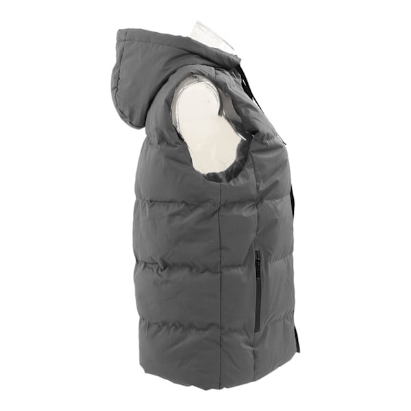Oppvarmet vest med hette - Rask oppvarming - Jakke med 7 områder med karbonfiber - Konstant temperatur - USB-port for utendørs ski - XL - Grå