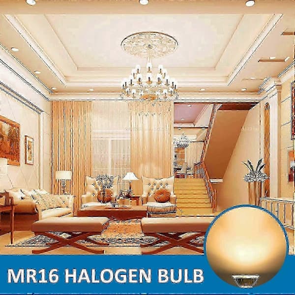 Halogenlampe GU5.3 35W Varmhvite Pærer - 12V MR16 Spotlight Pakke med 6_cdb1