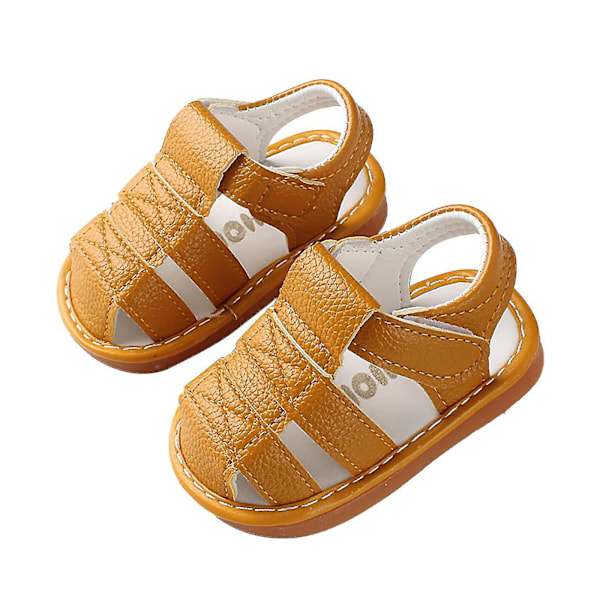 Cute Hollow Out Non-slip Baby Sandals for Toddler Girls and Boys17 Yellow