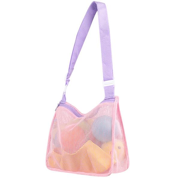 Barne Mesh Bag Strand Shell Collection Bag Sand Toy Oppbevaring Mesh Bag for Boys Girls Svømmetilbehør