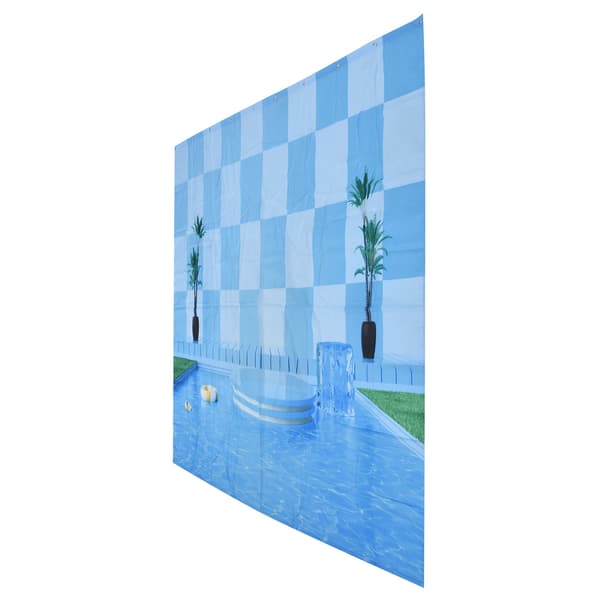 Vattentätt duschdraperi för badrumsgardindekoration för sommar Cool Pool 70,9x70,9 tum