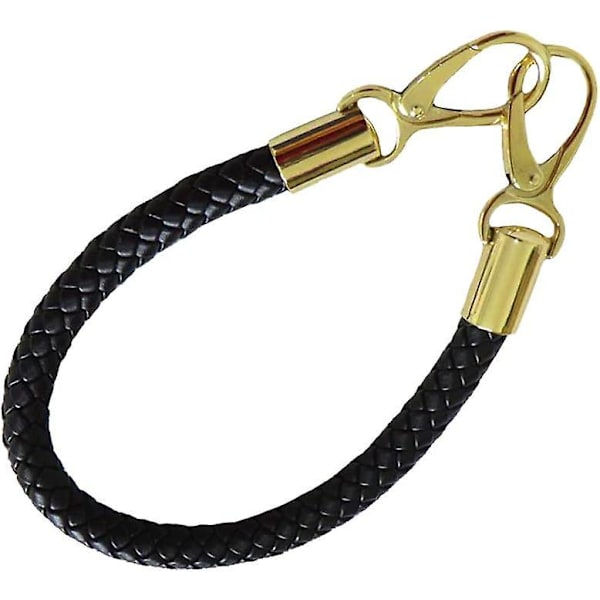 Sort læderhåndtaske skulderrem - 40cm (2 stk.)