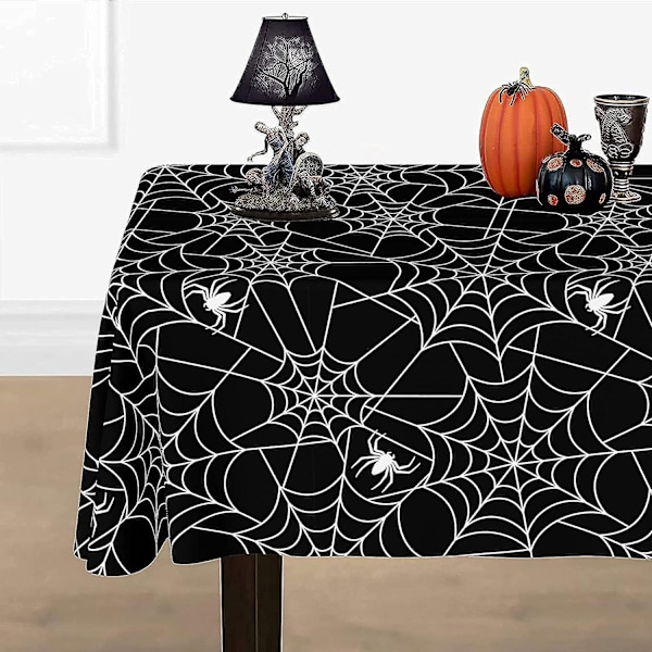 Halloween Party Spindelvävsduk, 2-pack - Svarta Plastdukar 54'x110', Spillskydd