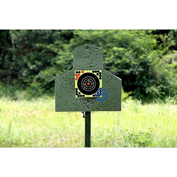 50x Fluorescerende Gule Reaktive Splatter Papir Reaktive Klæbende Skydeskiver 203x203mm