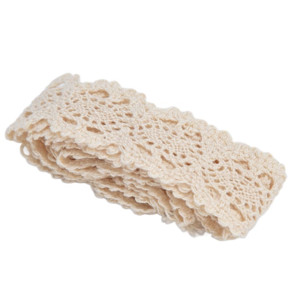 Blonderbånd Bomull Beige Nett 3cm Bredde 10 Yards Elegant Blonderkant For DIY Gardin Klær Duk Gavedekorasjon