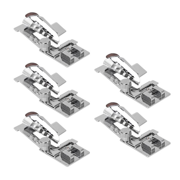 5 kpl rullareunapuristimelapaa, ruostumaton teräs, 2,6 x 5,5 cm, vinonauhan sitojalka kodin ompeluun