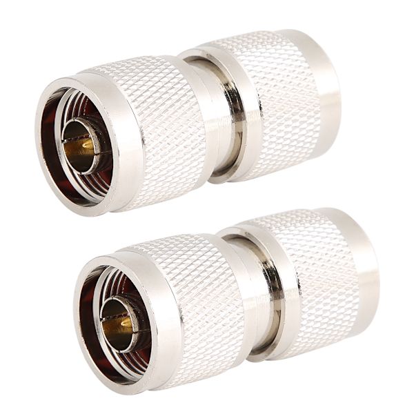 2st 50 ohm Mässing N Typ Hane till Hane Adapter Rak kontakt