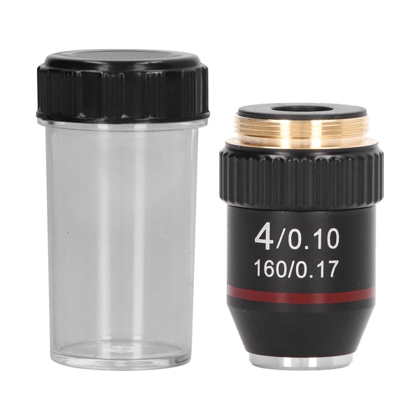 Achromatic Microscope Objective 4X High Magnification Lins 20,2 mm Interface Thread Standard RMS