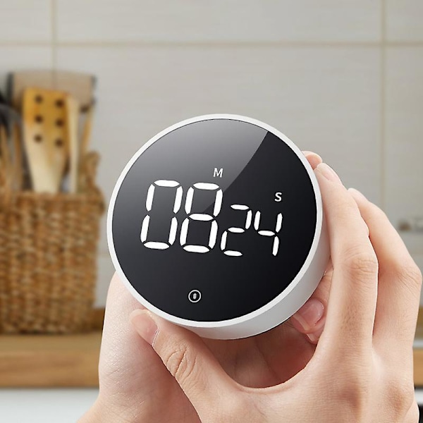 Magnetisk Nedräkningstimer med Stor LED-Skärm - Lättanvänd Köktimer för Barn och Seniorer