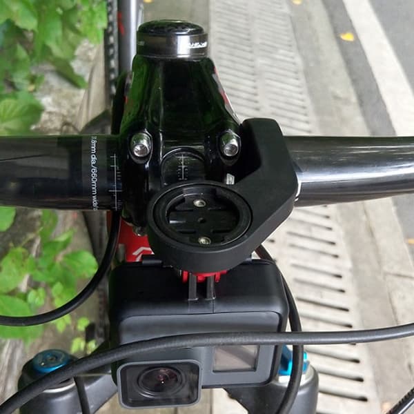 Sykkelfeste for Gopro videokamera med frontlysfeste