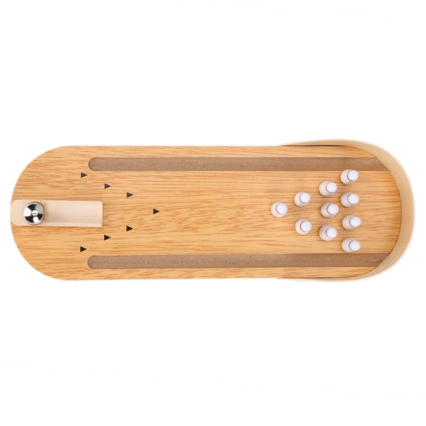 Bord Mini Bowling Set Trä Skrivbordsdekoration Barnleksaker