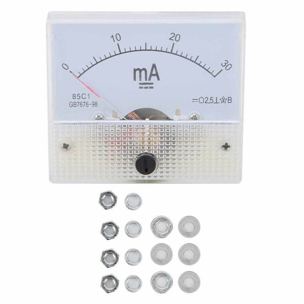 85C1 DC 0-30MA Pointer DC Amperemeter Hode Ampere Meter Strømmålingsinstrument