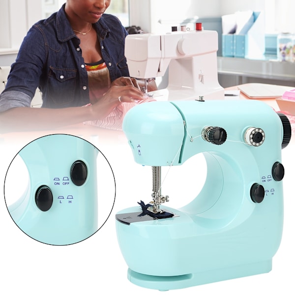 Bärbar bords symaskin lagning multifunktionell hem DIY broderi verktyg 100‑240VUS plugg