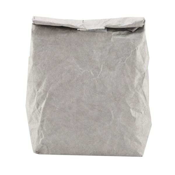 Vattentät isolerad lunchlåda förvaring Picknick Dupont papperspåse för barn Kvinnor män (grå)