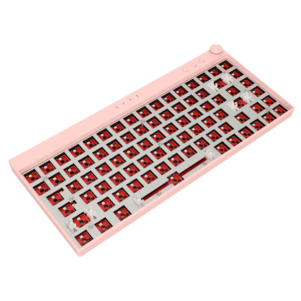 Mekanisk tangentbordssats 84 tangenter DIY RGB-belysning Hot Swap Trådlös 2.4G BT 3.0 5.0 Typ C Trådbundet Anpassat tangentbord för Win Rosa