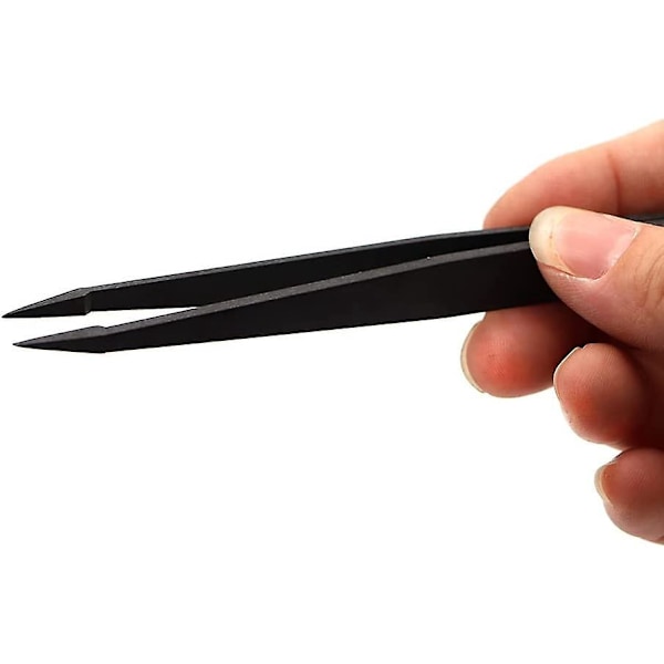 8 Stk. Plast Antistatiske Pincetter 8 Forskellige Stilarter af Pincetter, Sort