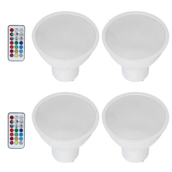 3W RGB-färgförändrande LED-spotlight med fjärrkontroll för sovrum, korridor, hotell, bar 85265V (GU10 RVB blanc chaud)