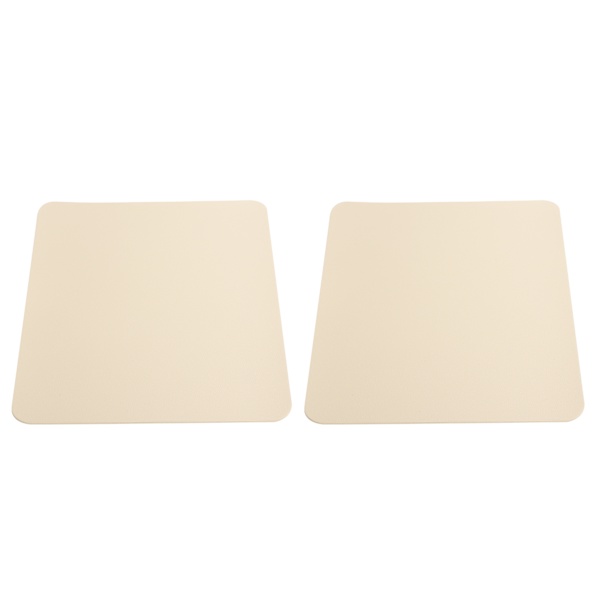2 st musmatta i PVC-läder, vattentät skrivbordsmatta, kudde, kontor, hem, musskydd, 27 x 21 cm, ljus aprikos