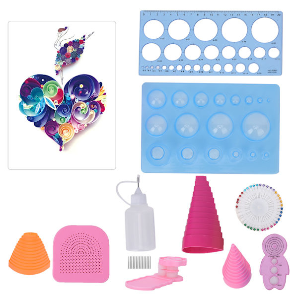 20 st papper quilling verktyg komplett set elektrisk quilling penna crimper kant DIY papper hantverk