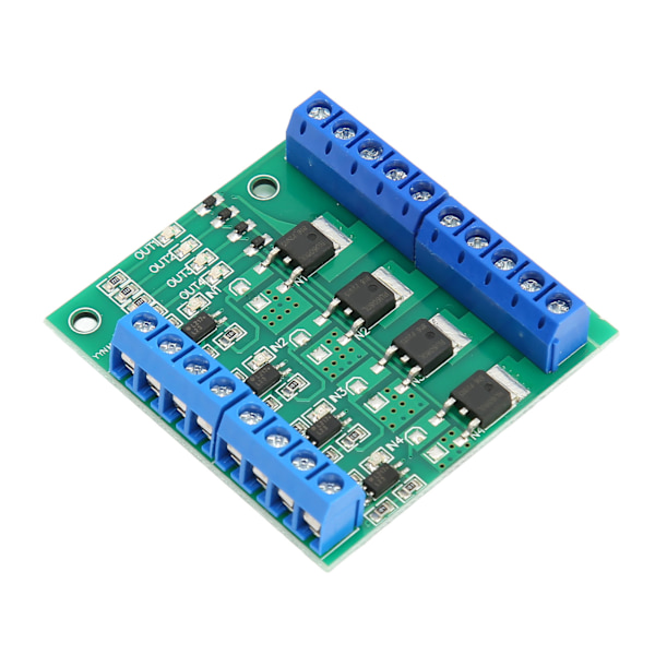 MOS-drivrutinmodul 4-vägsfälteffekt PLC-förstärkarkort 3‑20V PWM-ingång DC 3,7V‑27V-utgång
