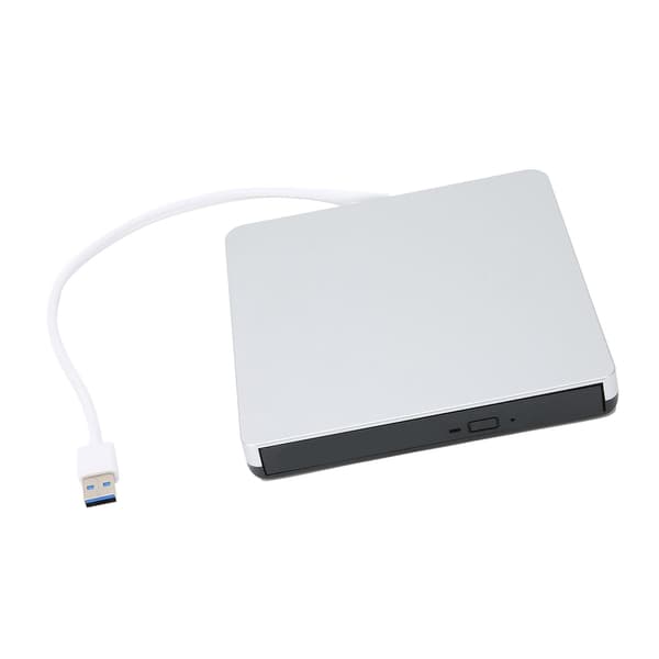 DVD-enhet USB3.0 extern DVD-spelare kompatibel med bärbar dator stationär PC för Win XP/2003/8/10/7Silver