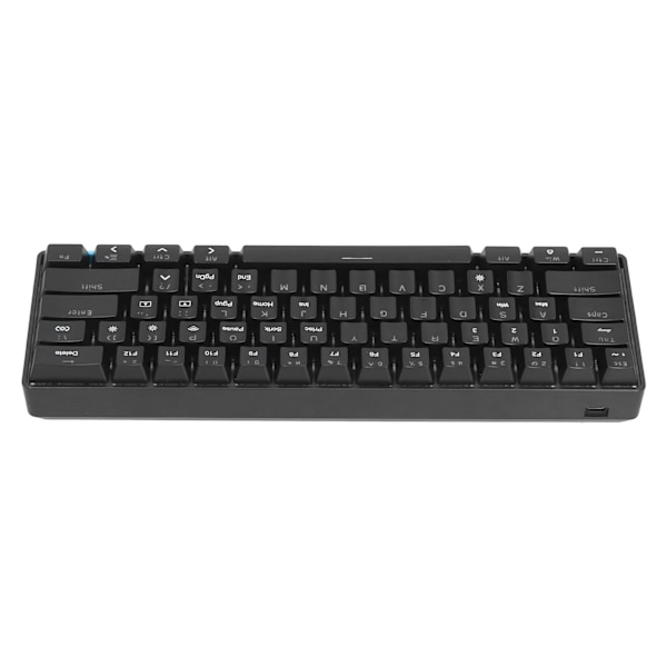 Trådløst tastatur 12 lyseffekter PBT 61 taster Stabil overføring Datakomponent Svart Ergonomisk