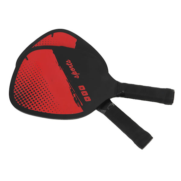 Pickleball-racketset med ergonomisk design, 1 par träpickleball-paddel med 4 bollar och bärväska för inomhus- och utomhusträning, röd