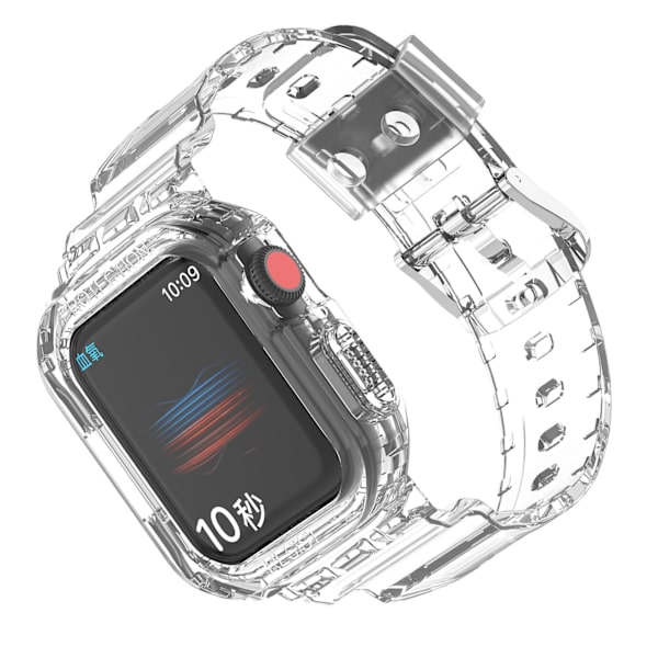 Smart Watch Rem til TPU Vandtæt Integreret Rem Armbåndsur Tilbehør til IOS Watch 7 Transparent 44/45cm