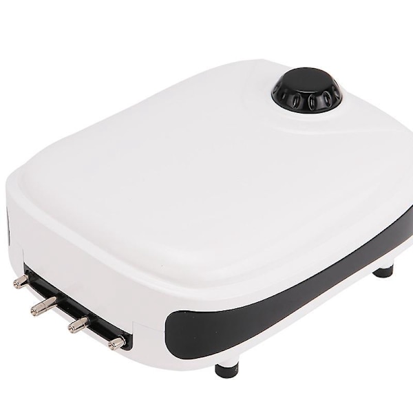 Akvarium Luftpumpe, Dobbel Uttak Oksygenpumpe for Akvarium, Justerbar Tanklufter