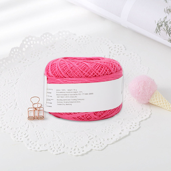 Lace Line Bomull Handvirkad Summer Silk Light Thin Line (6615 Rose Red)