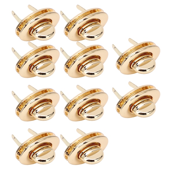 10 st vridlås i legering, 3,3 x 2 cm, vridlås, hårdvarutillbehör för handväska