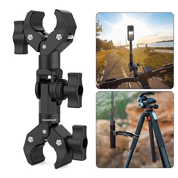 Dubbel Klämfäste Magisk Arm Klämma för insta 360