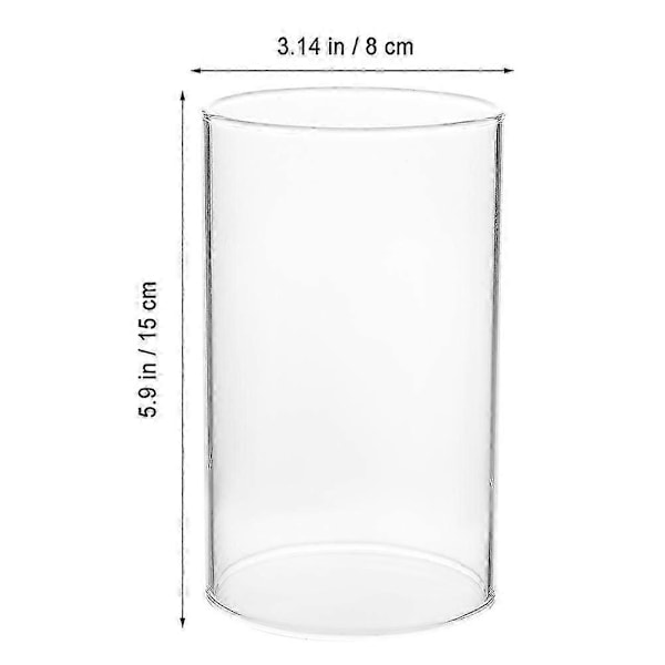 2 stk. Lysestaker til hjemmet Dekorative glassklokker Transparente glasskupler