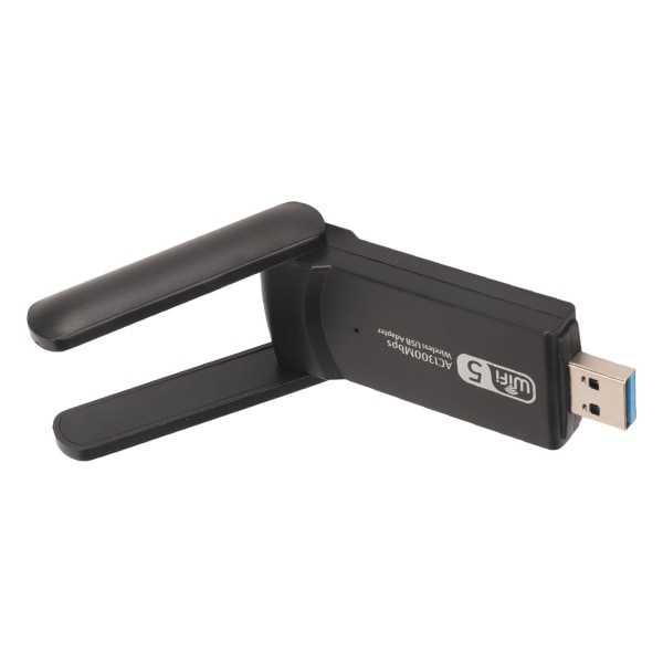 1300M USB WiFi-adapter 2.4G 5.8G USB3.0-grensesnitt Plug and Play WiFi-adapter med doble antenner for nettbrett bærbare datamaskiner
