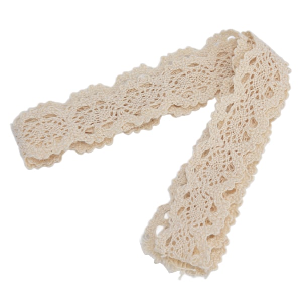 Blonderbånd Bomull Beige Nett 3cm Bredde 10 Yards Elegant Blonderkant For DIY Gardin Klær Duk Gavedekorasjon