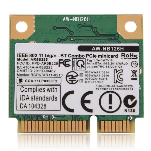 2.4G Bluetooth WIFI 2 in 1 langaton kortti Mini PCI-E -korttipaikkaan DELl Asus Toshiba/ BenQ
