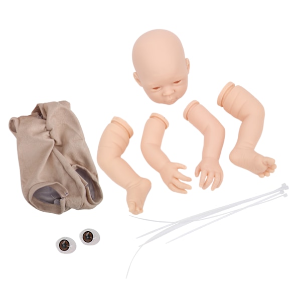 Simulering Omålad Reborn Dockkit Vinyl Oavslutad Babydocka Gjutform Delar Set 18 Tum