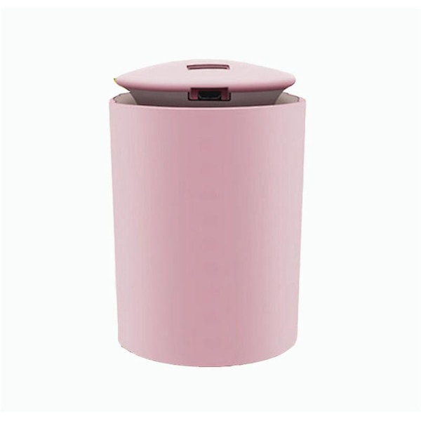 Bärbar Mini Luftfuktare med LED Nattlampa, 260ml Dimluftfuktare för Bil Kontor Rum Sovrum Skrivbord Hem Resa, Supertyst (Rosa)
