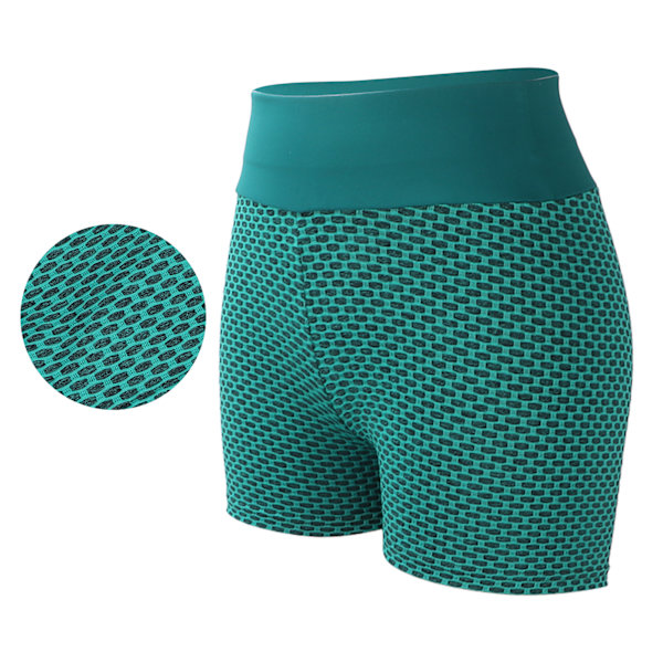Booty Shorts Hög midja Yoga Shorts Elastisk midja Löpning Gym Träning Biker Shorts för kvinnorXL