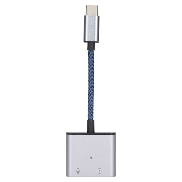 2-in-1 USB C - 3,5 mm:n äänisovitin Type-C - AUX-liitäntään USB C PD 60 W:n pikalatausadapterilla, sininen