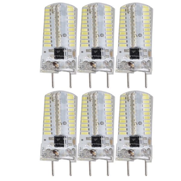 6 kpl G8-pienet polttimot 5 W:n pienet polttimon valonlähde 80 LED:llä kattovalaisimeen, seinävalaisimeen, pöytävalaisimeen, 110 V:n lämmin valo