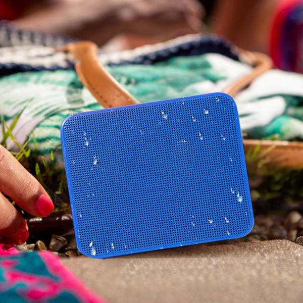 Trådlös Bluetooth-högtalare HiFi Stereo Bass Multifunktionell Mini Bärbar Trådlös Högtalare för Utomhus Resor Hem Marinblå
