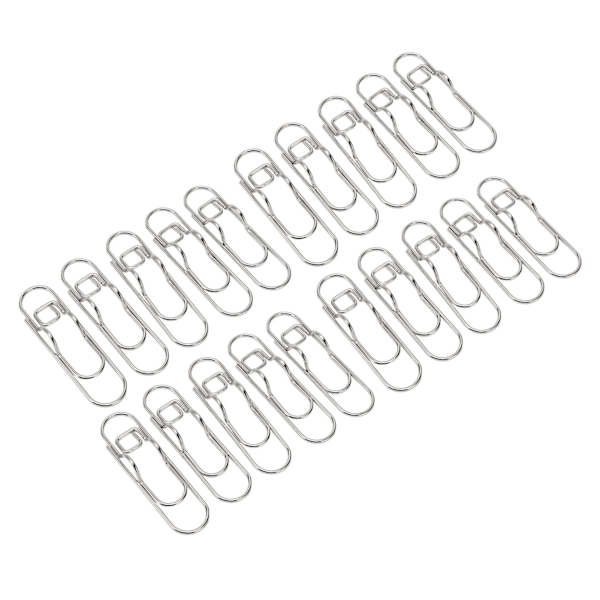 20 stk. metalpenneklips, galvaniseret, rustfrit, multifunktionel penneholderklips, papirclips, kontorartikler til notesbøger