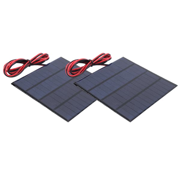 2 st Mini Solbatterimodul med 1 meter kabel Handdriven försörjning DC 12V 150mA