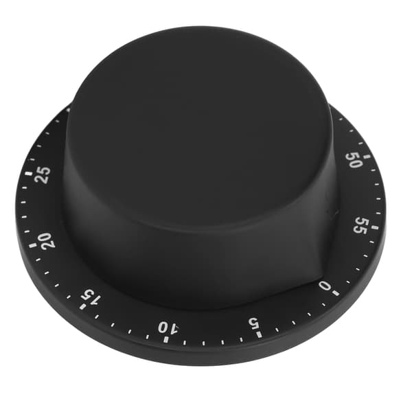 Köksmekanisk timer 304 rostfritt stål magnetisk sug kock matlagning timer klocka svart