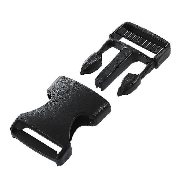 10 st 1\" 2,5 cm breda snabbspännen i plast, svarta, Zekai