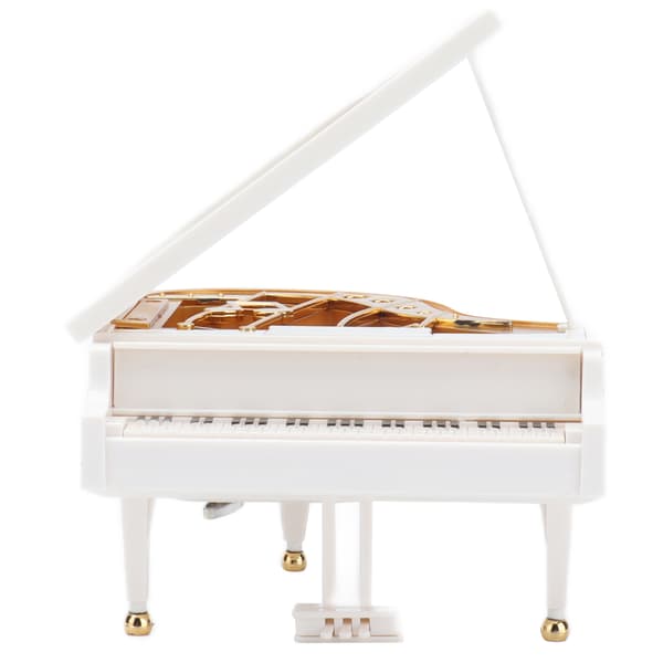 Speldosa Mini Retro Klassisk Piano Roterande Triangulär Speldosa för Hem Bordsdekoration Prydnad Gåva