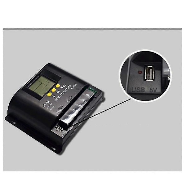 Pwm 100a 12v 24v 36v 48v Auto Solpanel Ladecontroller -CNJR