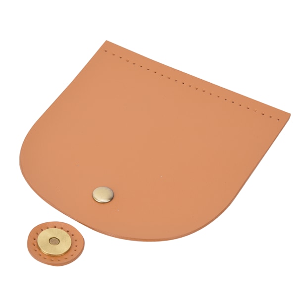 Taske Flip Cover Split Læder Magnetisk Spænde DIY Håndlavede Håndtaske Dele med Bronze Tilbehør 12.6x13.7cm (Brun Gul )